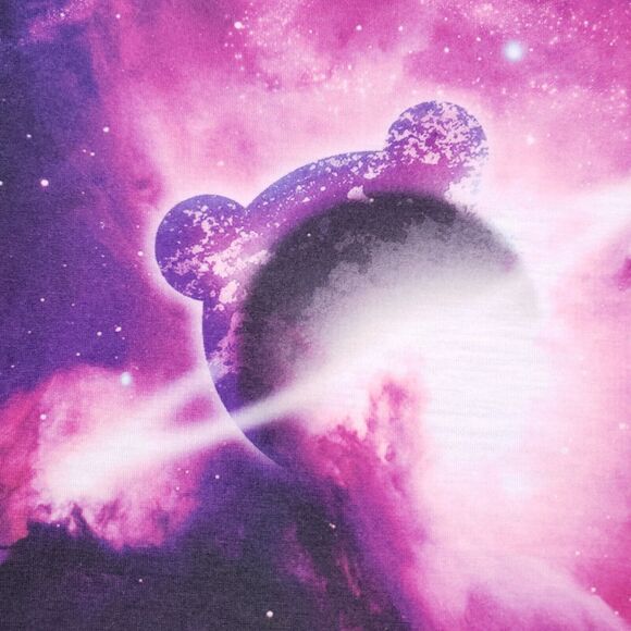 Entree LS Shirt Womens Large Purple Galaxy Cosmic AOP Crew Neck Short Sleeve USA - Picture 7 of 13